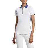 Peter Millar Women's Kathy Raglan Golf Shirts in White with sport navy accents