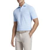 Peter Millar Crown Crafted Spiral Performance Jersey Golf Shirts - Tour Fit in Infinity pool blue with multi color stripes