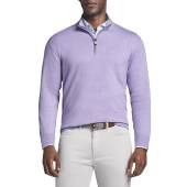 Peter Millar Crest Quarter-Zip Golf Pullovers - Previous Season Style in Violet sky