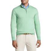 Peter Millar Crest Quarter-Zip Golf Pullovers - Previous Season Style in Summer meadow