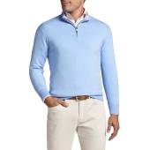 Peter Millar Crest Quarter-Zip Golf Pullovers - Previous Season Style in Cottage blue