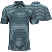 FootJoy ProDry Lisle Triple Pinstripe Golf Shirts - FJ Tour Logo Available in Ink blue with pinstripe design