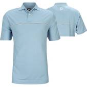 FootJoy ProDry Lisle Small Details Stretch Pique Golf Shirts - FJ Tour Logo Available in Dusk blue with subtle line accents