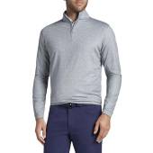 Peter Millar Perth Dazed And Transfused Performance Quarter-Zip Golf Pullovers - Previous Season Style in Grey with subtle print
