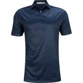 Peter Millar Featherweight Long Island Golf Shirts in Navy with subtle print