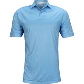 Peter Millar Featherweight Seahorse Golf Shirts in Amazon blue with subtle seahorse print