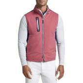 Peter Millar Hyperlight Fuse Hybrid Full-Zip Golf Vests - Previous Season Style in Cape red with sport navy accents
