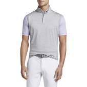 Peter Millar Crown Crafted Stealth Performance Quarter-Zip Golf Vests - Tour Fit in Gale grey