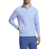 Peter Millar Crown Crafted Flex Adapt Half-Zip Golf Pullovers - Tour Fit in Thames blue