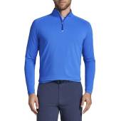Peter Millar Solar Cool Performance Quarter-Zip Golf Pullovers in Abaco blue