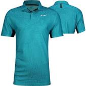 Nike Dri-FIT Tiger Woods Advanced Jacquard Golf Shirts in Washed teal