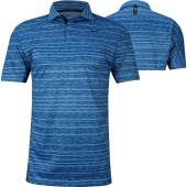 Nike Dri-FIT Tiger Woods Advanced Stripe Golf Shirts in Dutch blue with light blue print