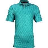 Nike Dri-FIT Vapor Angle Stripe Golf Shirts in Bright spruce with subtle print