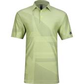 Adidas Primegreen Shapes Jacquard Golf Shirts in Pulse lime with subtle print