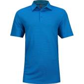 Adidas Primegreen Ottoman Pencil Stripe Golf Shirts in Blue rush with semi mint rush stripes