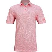 Adidas Primeblue Abstract Print Golf Shirts in Almost pink with abstract print