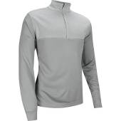 FootJoy Heather Yoke Half-Zip Golf Pullovers - FJ Tour Logo Available in Heather grey with solid grey