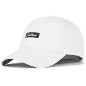 Titleist Charleston Garment Wash Adjustable Golf Hats in White with black patch