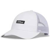 Titleist Charleston Mesh Snapback Adjustable Golf Hats in White with tonal mesh