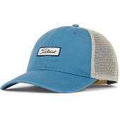 Titleist Charleston Mesh Snapback Adjustable Golf Hats in Niagara blue with bone mesh