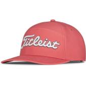 Titleist Diego Snapback Adjustable Golf Hats in Island red with white and grey script