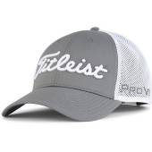 Titleist Tour Performance Mesh Snapback Adjustable Golf Hats in Charcoal with white accents and mesh