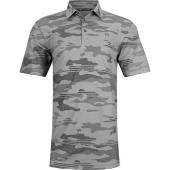 TravisMathew Skywind Golf Shirts in Heather medium grey with camo print