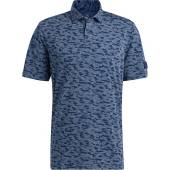 Adidas Go-To Camo Print Golf Shirts in Collegiate navy with crew navy camo print