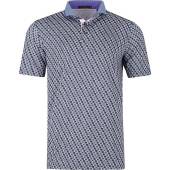Greyson Clothiers Wolf Tails Golf Shirts in Sea blue with novelty print