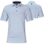 FootJoy ProDry Lisle Spiral Line Print Golf Shirts - FJ Tour Logo Available in Purple with subtle print