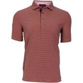 Greyson Clothiers Saranac Golf Shirts in Coral with stripes
