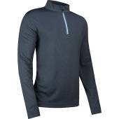 FootJoy ThermoSeries Midlayer Half-Zip Golf Pullovers - FJ Tour Logo Available in Charcoal with light blue accents