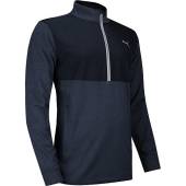 Puma Cloudspun WRMLBL Quarter-Zip Golf Pullovers in Navy blazer