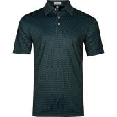 Peter Millar Pint Night Performance Jersey Golf Shirts in Balsam green with novelty print