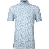 Peter Millar Crown Crafted Alpine Voyage Performance Jersey Golf Shirts - Tour Fit - Previous Season Style - ON SALE in White with novelty print
