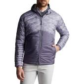 Peter Millar All Course Full-Zip Golf Jackets in Gale grey with camo chest