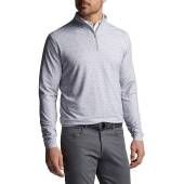 Peter Millar Perth Knockout Performance Quarter-Zip Golf Pullovers in White with skull print