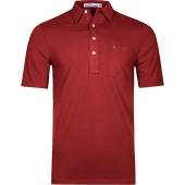 Criquet Players Microstripe Golf Shirts in Maroon microstripe