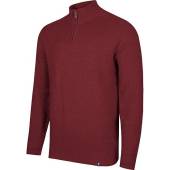 Criquet Quarter-Zip Golf Sweaters in Wine red