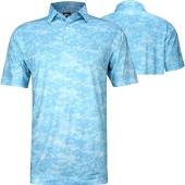 FootJoy ProDry Lisle Cloud Camo Golf Shirts - FJ Tour Logo Available in True blue with cloud camo print