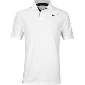 Nike Dri-FIT Tiger Woods Tech Pique Golf Shirts in White