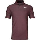 Nike Dri-FIT Tiger Woods Tech Pique Golf Shirts in Burgundy crush