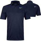 Nike Dri-FIT Tour Jacquard Golf Shirts in Midnight navy