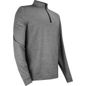 FootJoy Lightweight Solid Midlayer Quarter-Zip Golf Pullovers - FJ Logo Tour Available in Heather charcoal