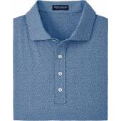 Peter Millar Crown Crafted Roxie Performance Jersey Golf Shirts - Tour Fit in Channel blue with paisley print