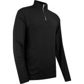 FootJoy Stretch Jersey Quarter-Zip Golf Pullovers - ON SALE in Black