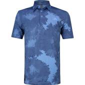 Adidas Flower Mesh Golf Shirts in Blue fusion floral print