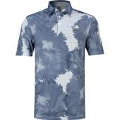 Adidas Flower Mesh Golf Shirts in Collegiate navy floral print
