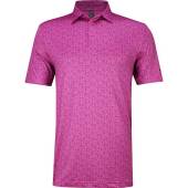 Adidas Ultimate365 Allover Print Golf Shirts in Lucid fuchsia with floral print