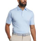 FootJoy Solid Lisle Golf Shirts in Sky blue